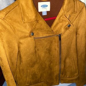 Old navy suede jacket in the color ginger size S